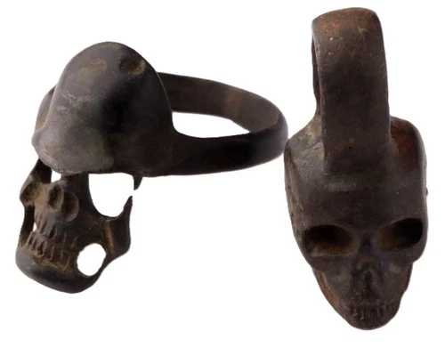 Ring WW2 Skull in military hat WWII Death head WWI Goth symbol Pendant Cosplay