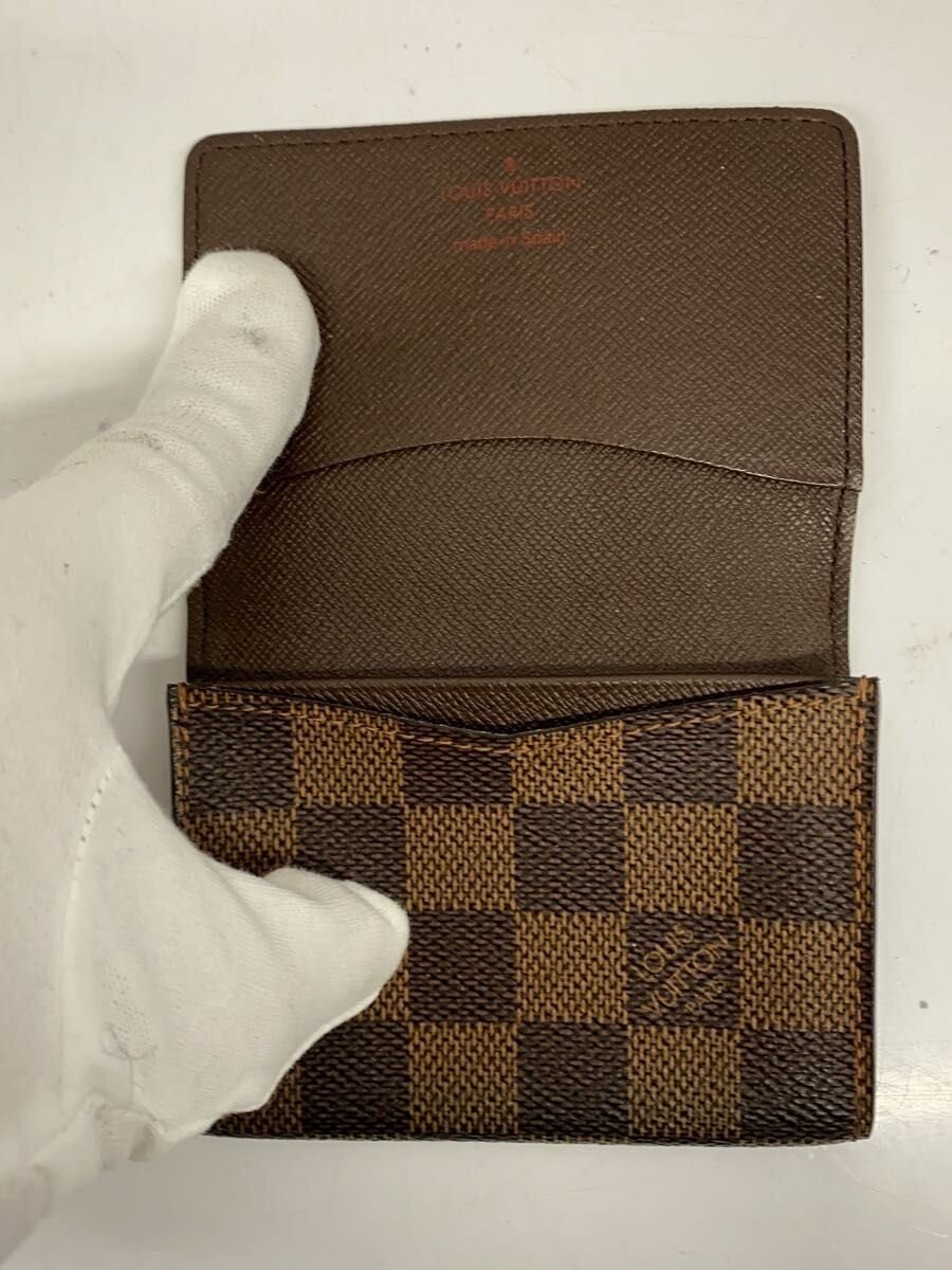 LOUIS VUITTON Envelope Carte de Visite Damier Ebene Leather BRW Women's thumbnail 4