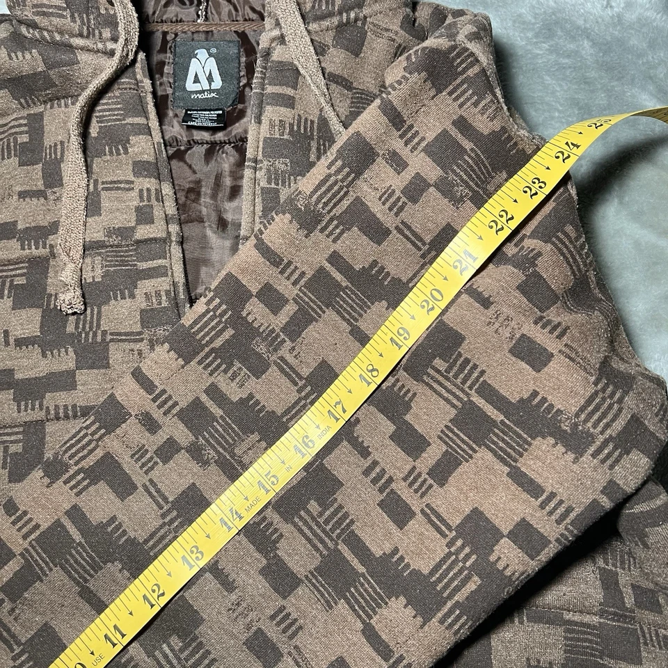 Matix Hoodie Men Size Large Sweatshirt Skatewear Zip Up Lined Skater Y2K AOP - Image 4 of 4