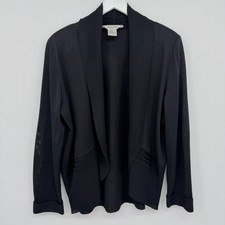 Vintage Exclusively Misook Jacket Cardigan Size XL Knit Open Front Quiet Luxury