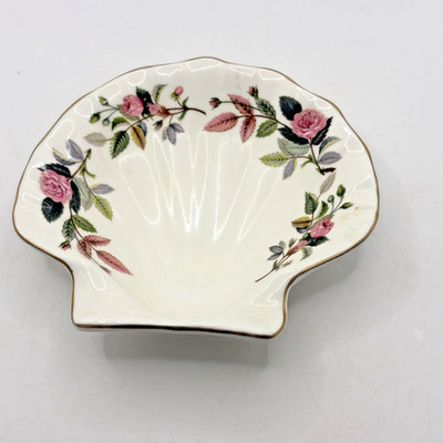 Vintage Wedgwood Hathaway Rose Shell Tray Small Plate Made In England