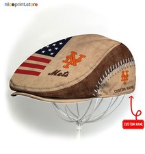 New York Team Mets MLB Gatsby Cap Mens Ivy Hat Golf Driving  Flat Cabbie Newsboy