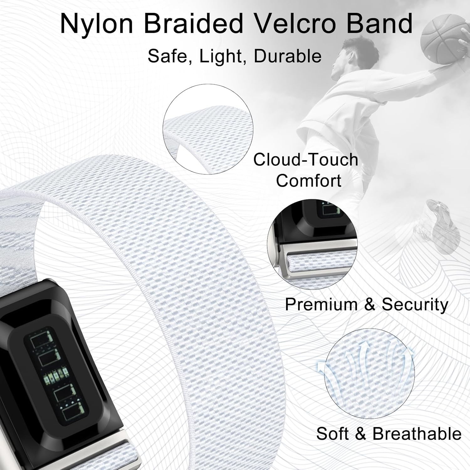 Adjustable Nylon Sport Band for Whoop 5.0 - Perfect for Any Activity