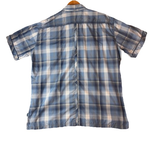 Kuhl Eluxur XXL Men’s Pearl Snap Plaid Blue Short Sleeve Shirt - Picture 10 of 10