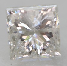 Diamant Naturel Taille Princesse 0.51 Carat F SI2 4.26X4.22mm EARTH MINED