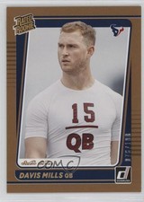 2021 Panini Donruss Rated Rookie Portrait Studio Series 76/100 Davis Mills 12zm