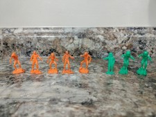 Vintage MARX Mystery Space Ship Figure Lot Moon Men Aliens Spacemen Astronauts
