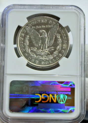 1881 S US Morgan Silver Dollar $1 NGC AU Details Imp. Cleaned - Picture 2 of 2