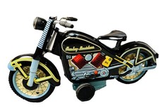 Xonex Harley-Davidson 1950s Tin Toy Motorcycle Friction Light Up w/ Box av 