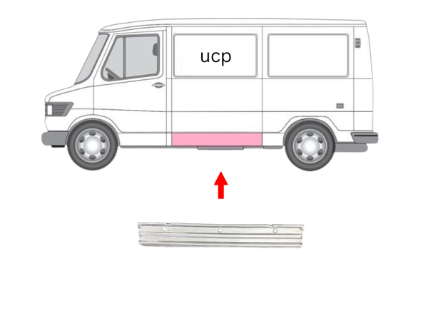 Reparaturblech Innenschweller Unten Links FüR Mercedes T1 77-96 601 602 207-410-image