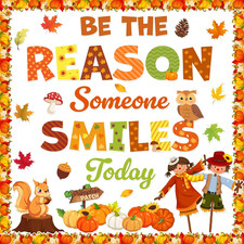 64Pcs Fall Bulletin Board Decorations Autumn Classroom Decoration