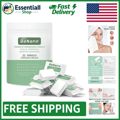 #ad Ultra Soft Travel Towels Biodegradable Compressed Washcloths for Convenience $14.24