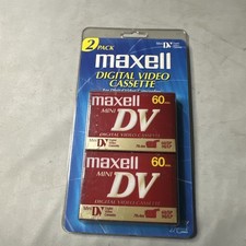 New 2-Pack of Maxell Mini DV 60 Minute Blank Digital Video Cassette