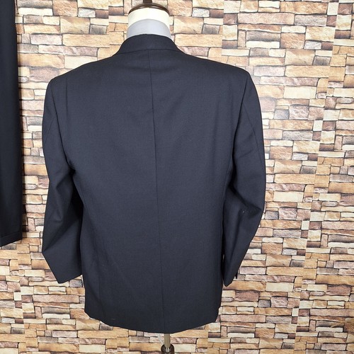 Joseph Abboud 2 Piece Suit Mens 44L 36X31 Dark Navy 2 Button VL Wool - Picture 6 of 14