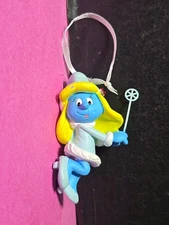 Smurfs Rare SMURFETTE W/ Wand Christmas Hallmark Holiday Ornament 2013 Peyo Belg