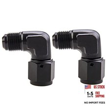 Female to Male Flare 90 Degree Swivel Hose Fitting Adapter Aluminium 6AN Normal