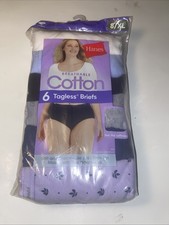 Hanes Women's Breathable Cotton Tagless Briefs XL Size 8