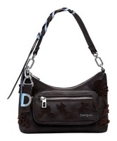 Desigual Medellin Stencil Flower Shoulderbag Schultertasche Tasche Chocolate Neu