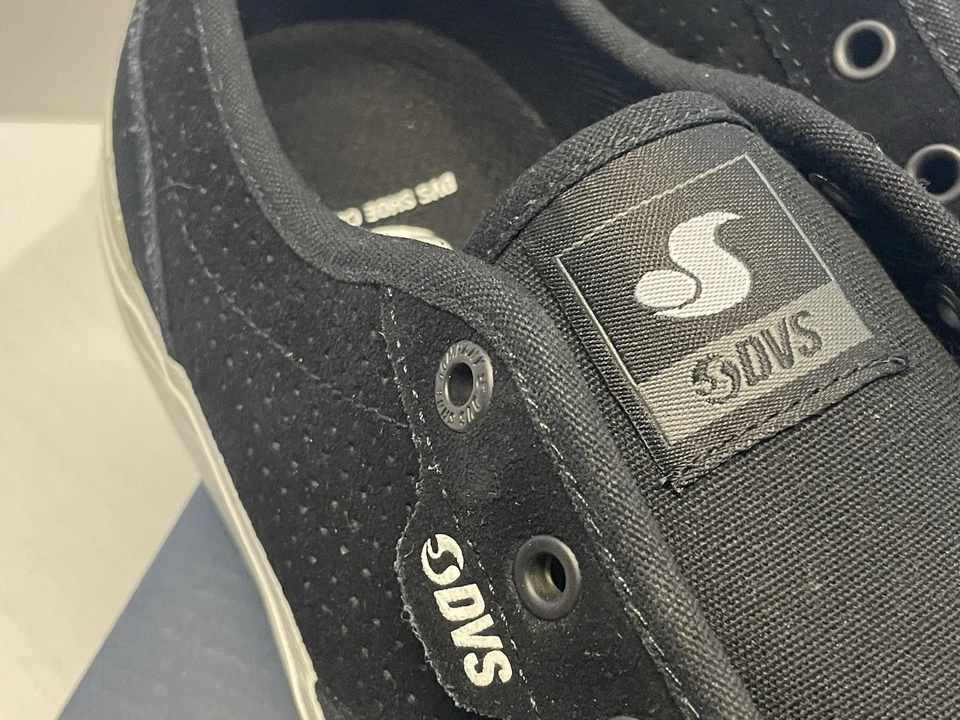 ¡Nuevo! DVS CEDAR Zapatos de Skate Negro Blanco Gamuza Mujer’s Talla US 9.5 O Hombres’s 7.5! Rueda Foto 4 de 4