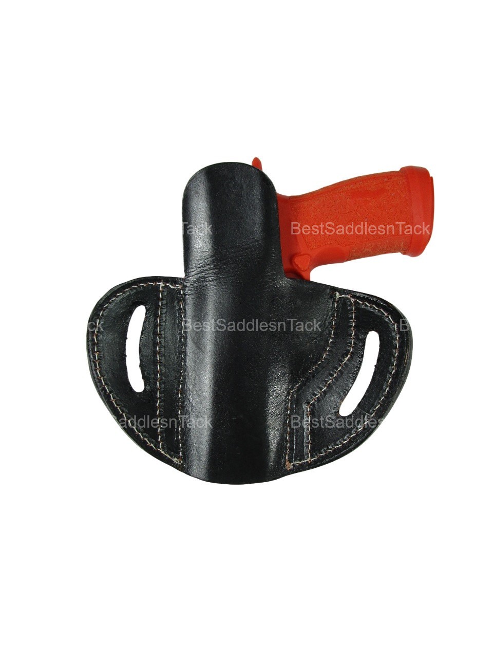 LEATHER HOLSTER SIG P365 FUSE OWB TACTICAL PANCAKE STYLE CARRY BASKET TOOLED EDC