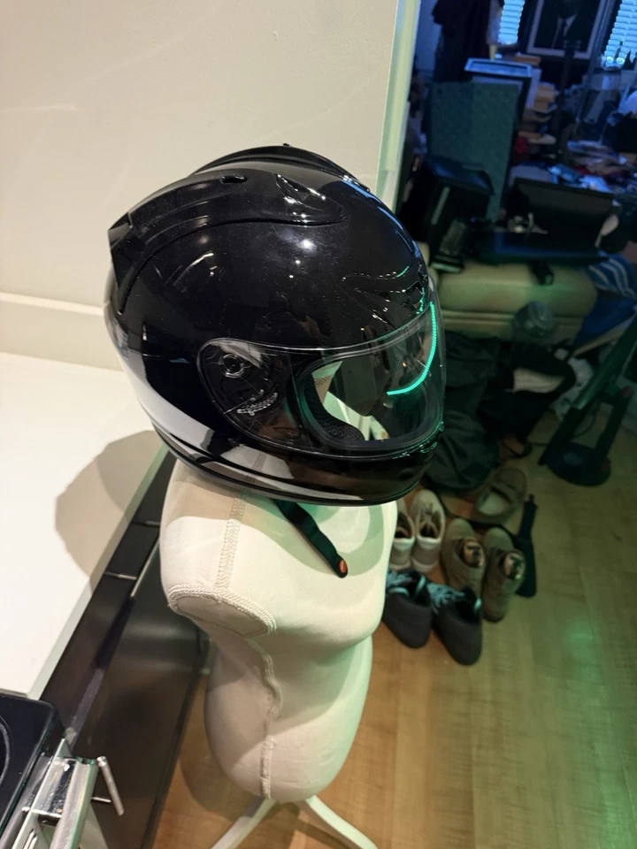 Motorcycle Helmet Full Face Helmet with Visor DOT DOT Approved Black Size - Image 3 of 4