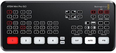 Blackmagic Atem Mini Pro ISO Liveproduktionsmischer | Streaming-Zubehör