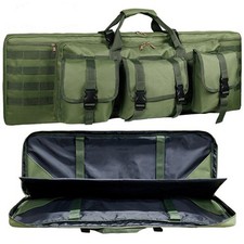 Tactical Double Rifle Bag Gun Range Padded Soft Case Carbine Backpack Carry Bag