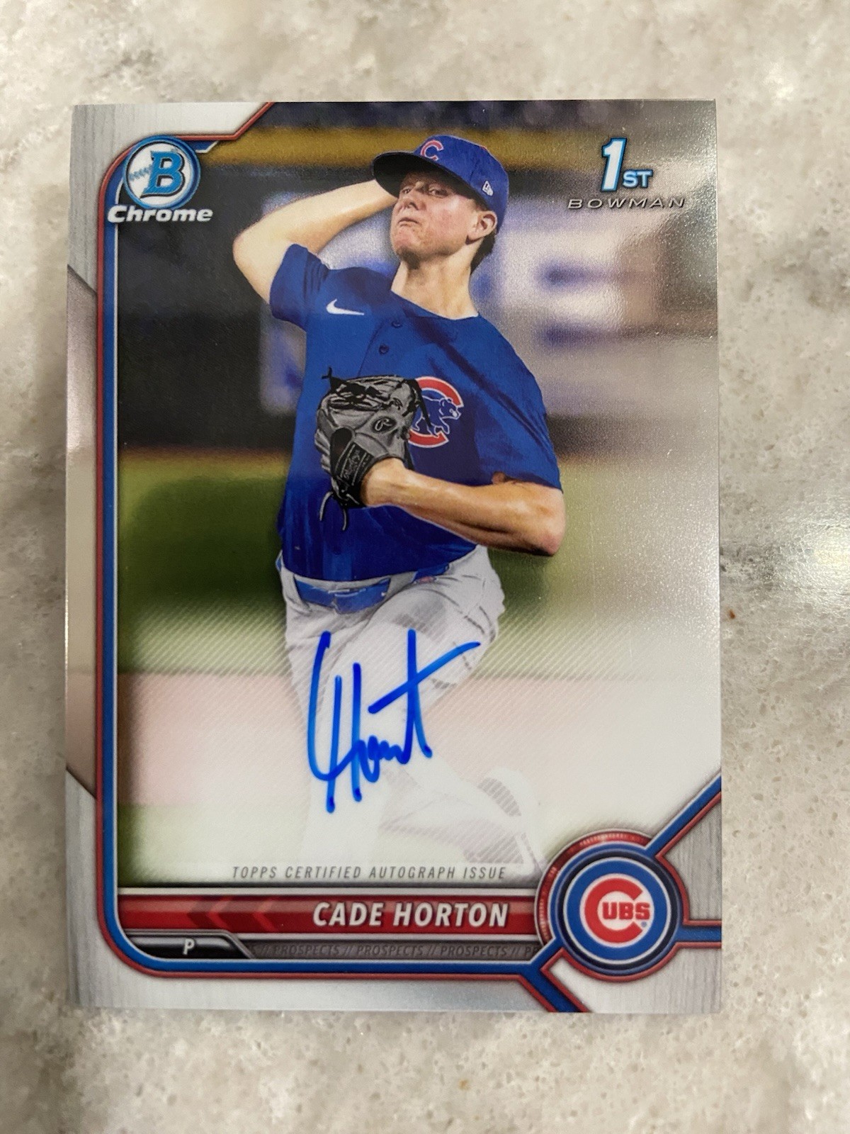 2022 Bowman Draft - Chrome Draft Pick Autographs Cade Horton #CDA-CHN (AU, RC)