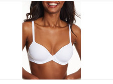 Maidenform One Fab Fit Everyday Modern Demi Underwire Bra White Size 36B 10409