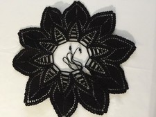 Women's black Retro lace collar removable dress decoration new handmade cotton