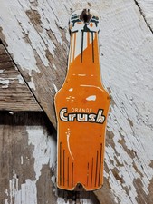 DE COLECCIÓN LETRERO DE PORCELANA NARANJA APLASTAMIENTO BOTELLA DE BEBIDA REFRESCO POP BEBIDA COLA FRÍA