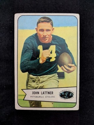 1954 Bowman John Lattner #128 - Steelers Rookie - Free Ship