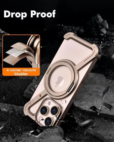 Minimalist Phone Case Compatible for iPhone 16 Pro Max 6.9" Desert Titanium - Picture 6 of 7