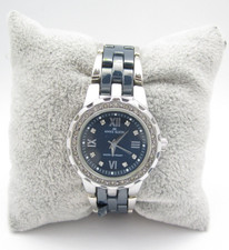 Women Anne Klein Quartz Ceramic Analog 28mm Watch H975 "New Battery" "Issue"