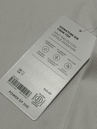 Athleta Signature Rib Crew Top Size X-Small - Picture 3 of 5