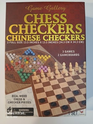 Chess, Checkers, Chinese Checkers combo by Game Gallery (Never Used, Open Box)