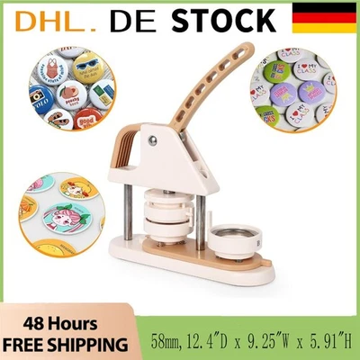 GARVEE Buttonmaschine Knopfmachermaschine Kunststoff Badgemaker 25/32/58mm,100/300Stück