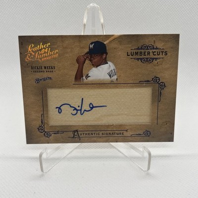 Rickie Weeks 2004 Donruss Leather & Lumber Cuts Auto /224 #LC-33 Milwaukee