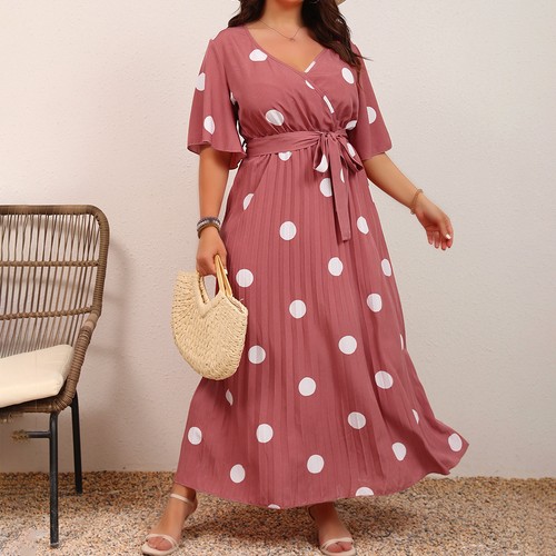 Plus Size Curvy Women Floral Dress Summer Holiday Beach Party Swing Sundress - Picture 67 of 117