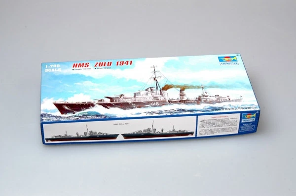 Trumpeter 05758 TRIBAL-CLASS DESTROYER HMS ZULU (F18) 1941 1:700 Kit modellismo - Immagine 2 di 4