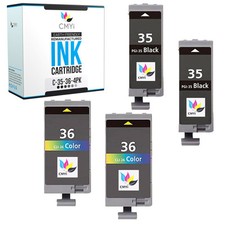 Replacement PGI35 CLI36 Combo Pack of 4 Ink for Canon PIXMA iP100 iP110 mini260