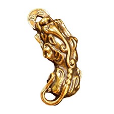 Natural Chinese Old Pure brass God beast pixiu small pendant Collectibles Decor