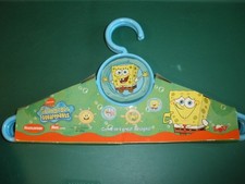 NEW SpongeBob Squarepants 4 Children's Plastic Hangers N16 