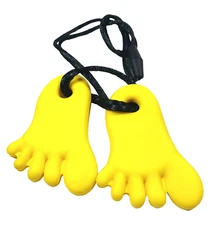 Lil Jumbl BPA Free Baby Teether Foot Pendant PT008 Yellow