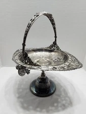 Vintage Middletown Plate Co. Pedestal Bowl With Handle