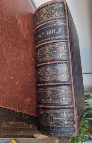 Muy Grande Antigua Ilustrada Santa Biblia Muy Grande y Pesada Impresionante Artículo - Imagen 2 de 10
