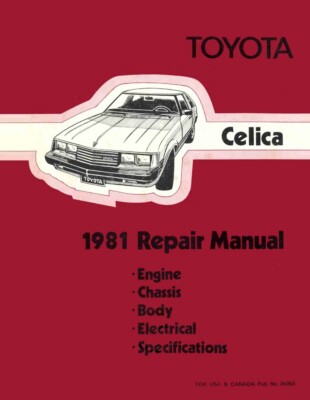 1981 Toyota Celica Shop Service Repair Manual Book Engine Drivetrain ...