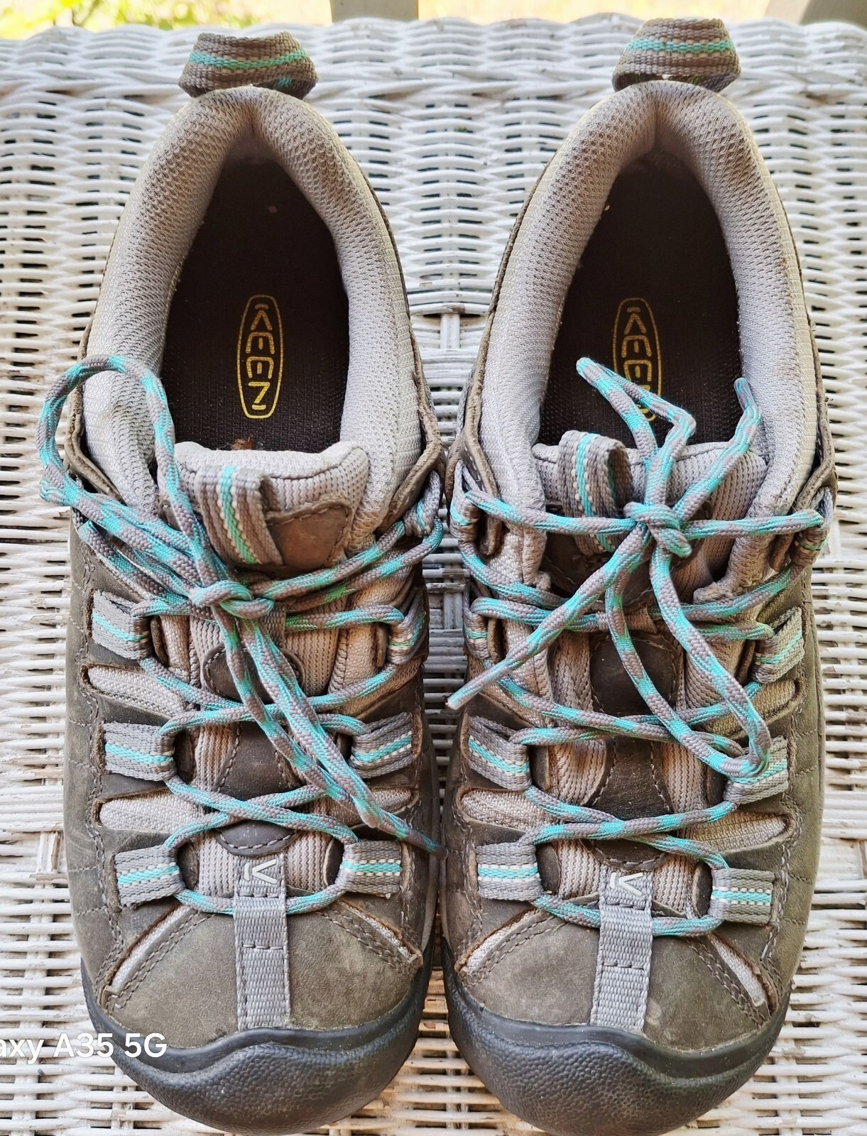 Keen Donna Targhee II Scarpe da Escursionismo Impermeabili Taglia 8 Grigio e Teal Durevoli...