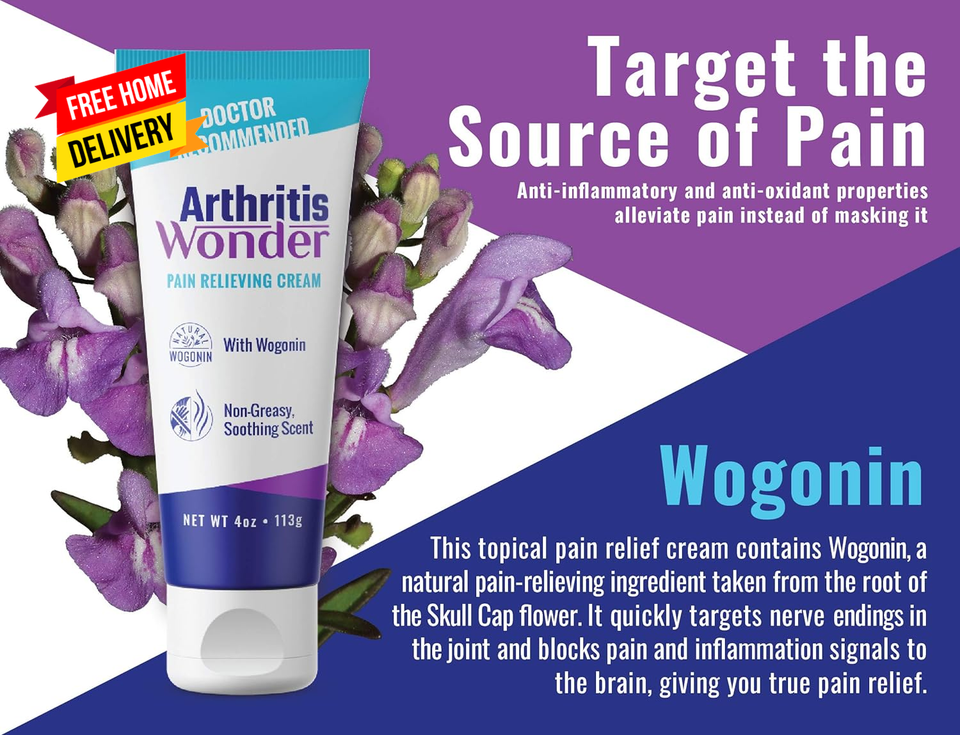 Pain Relief Cream, 4 Oz Arthritis Pain Relief Cream for Hand, Knee