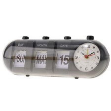 Auto flip calendar clock flip clock alarm clock table clock quartz clock with